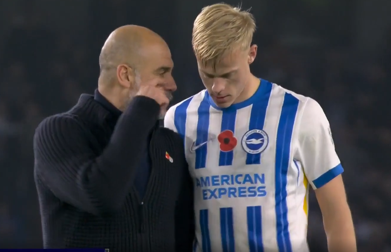 Pep Guardiola Discloses What he Said to Van Hecke After Brighton 2-1 Man City