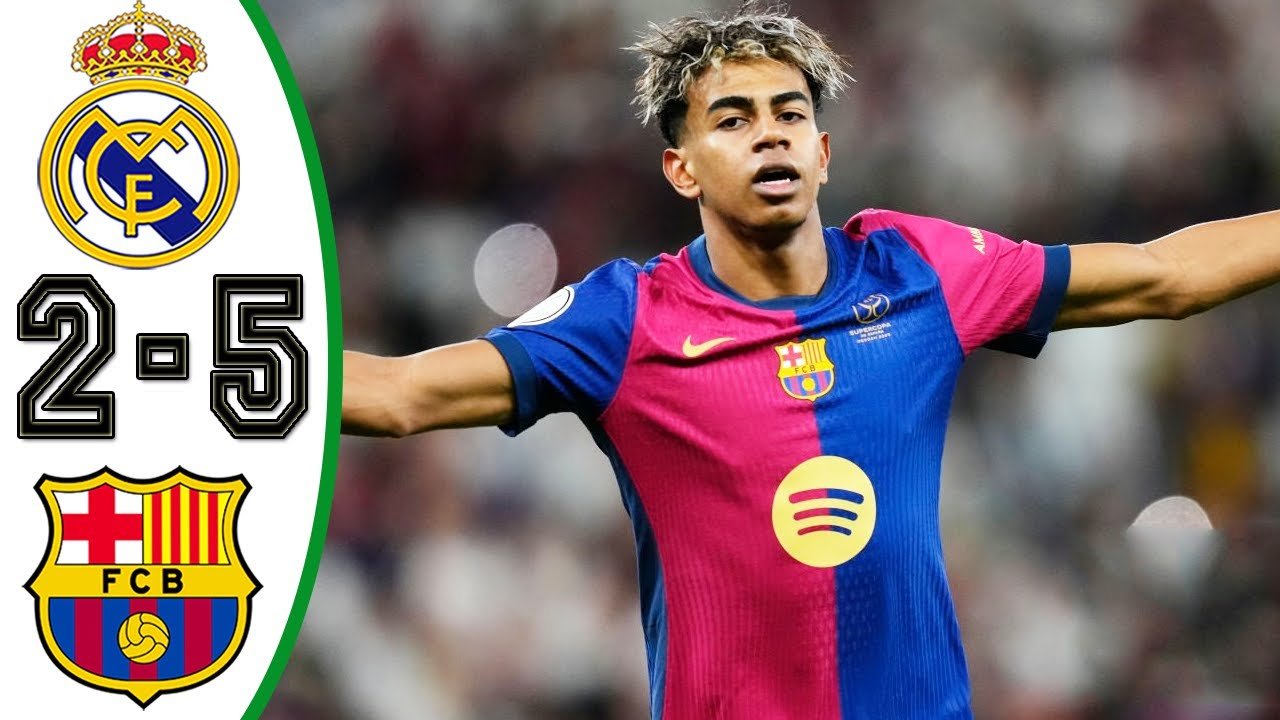 Barcelona Triumphs Over Real Madrid 5-2 to Secure Spanish Super Cup Victory