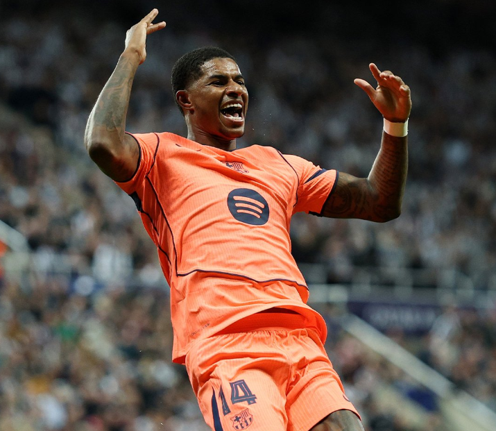 Rashford double gives Barcelona 2-1 win over Newcastle in Champions League opener