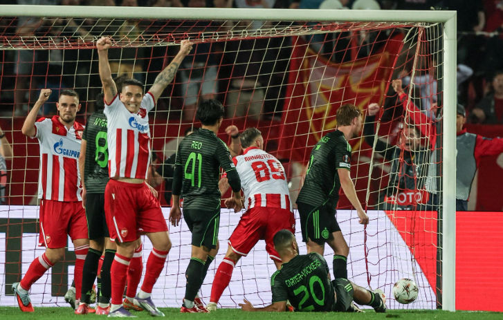 Red Star fight back to hold Celtic in Europa League opener