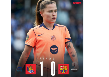 Barça end 10-game Liga F win streak vs. La Real