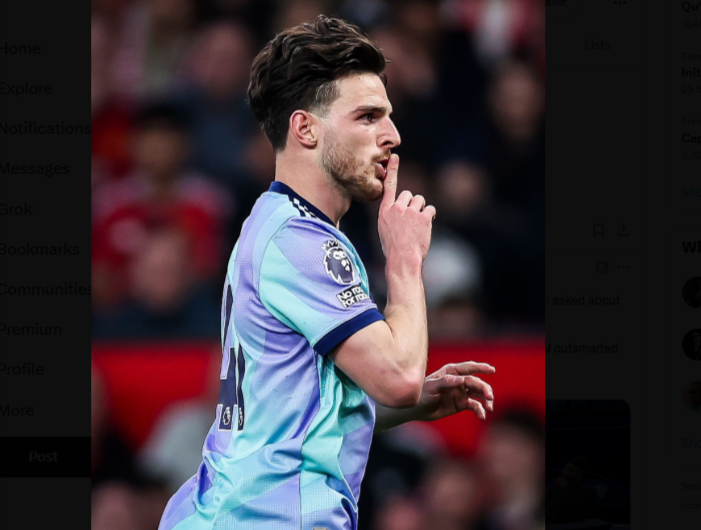 Declan Rice warns UCL leaders Arsenal don't 'get carried away'