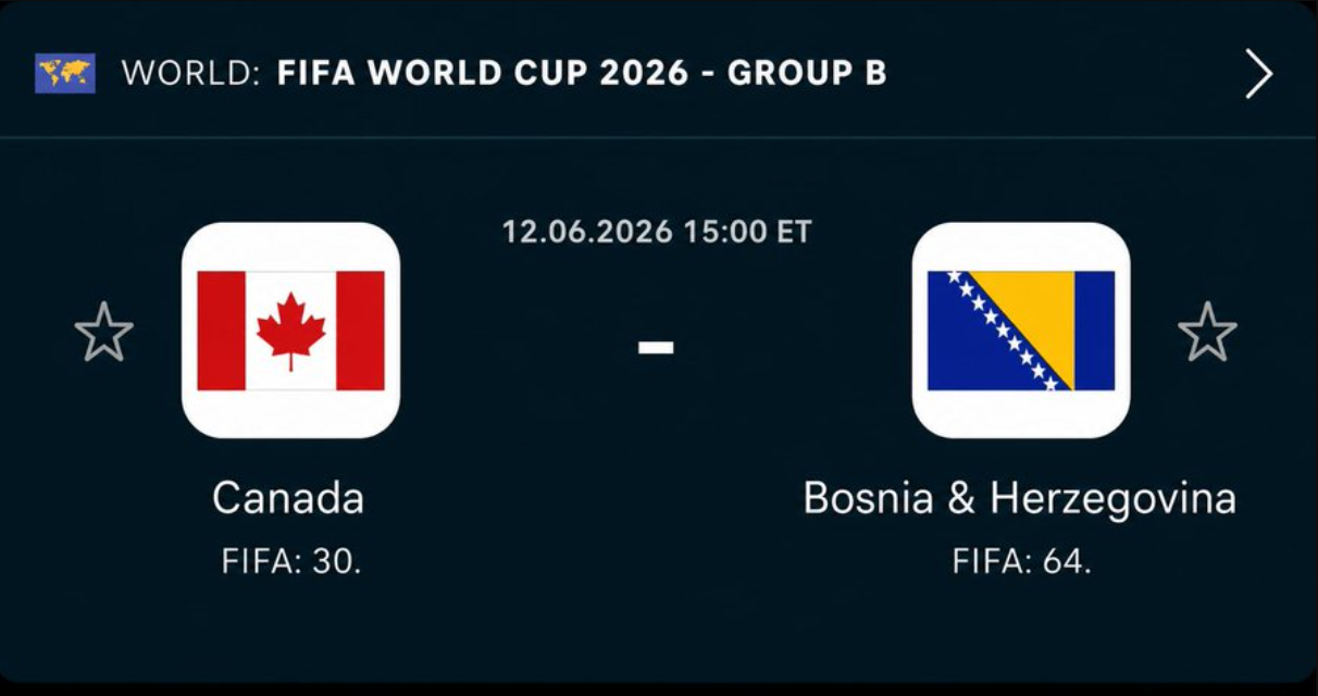 Canada vs Bosnia and Herzegovina