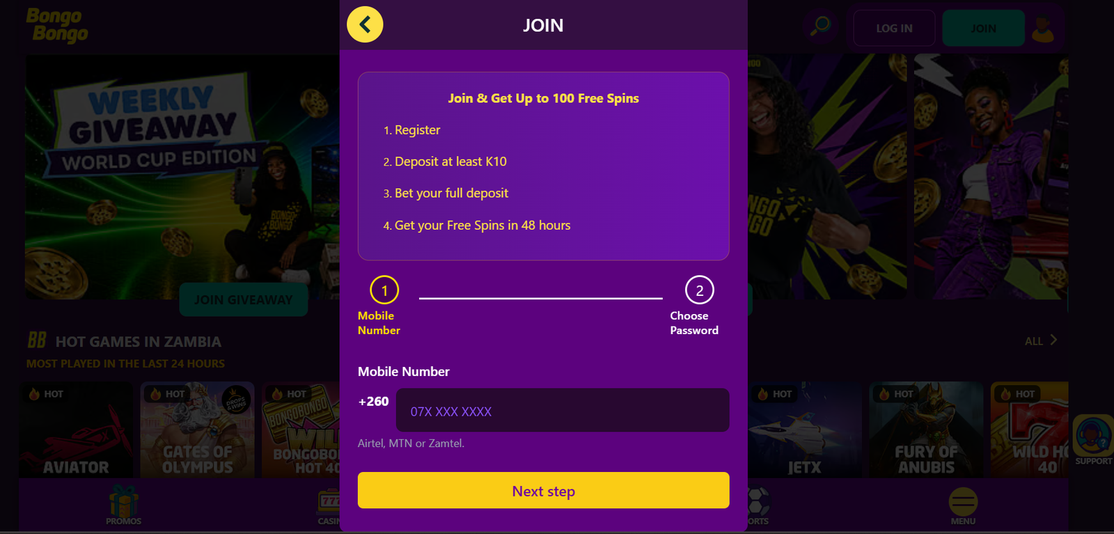 How to register on BongoBongo